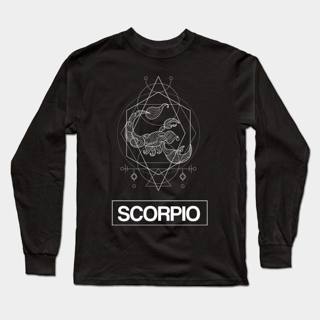 Scorpio Constellation Long Sleeve T-Shirt by FungibleDesign